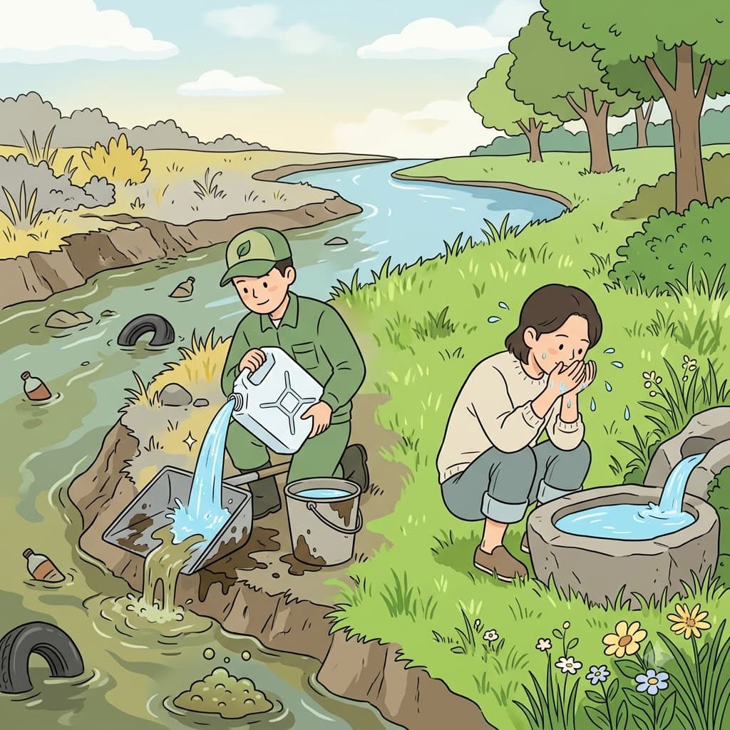 The solution to the pollution was simple: clean water and proper ablution.