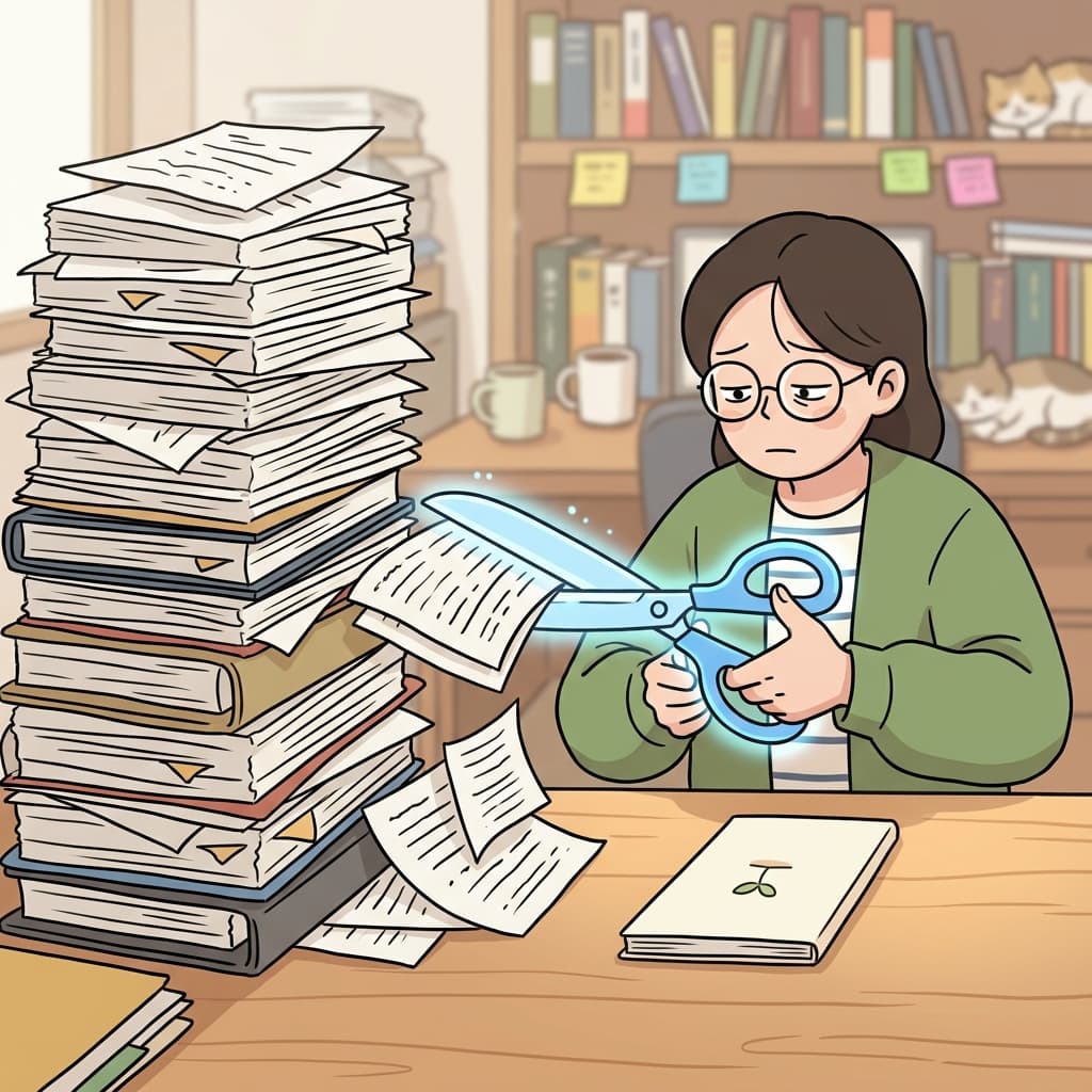 The editor published an abridged version of the massive manuscript.