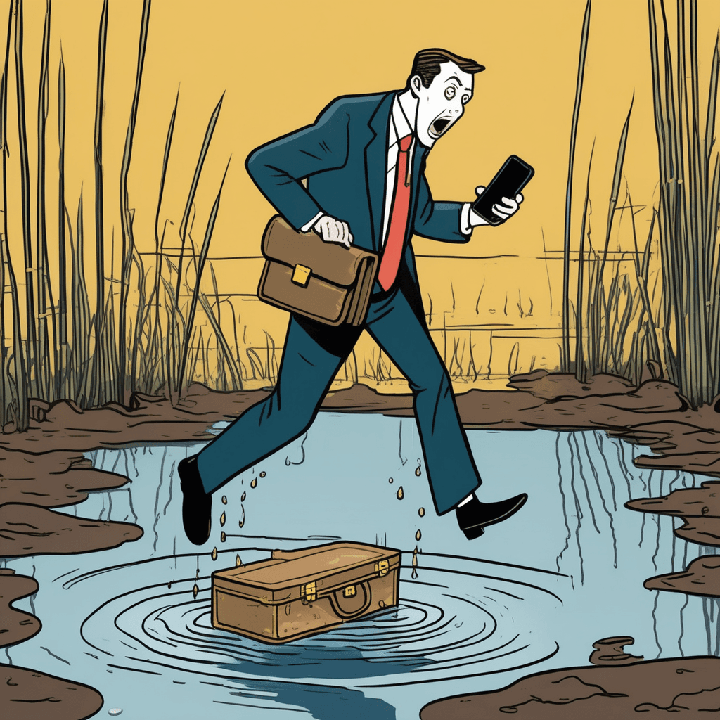 Abscond to the pond, refuse to respond!