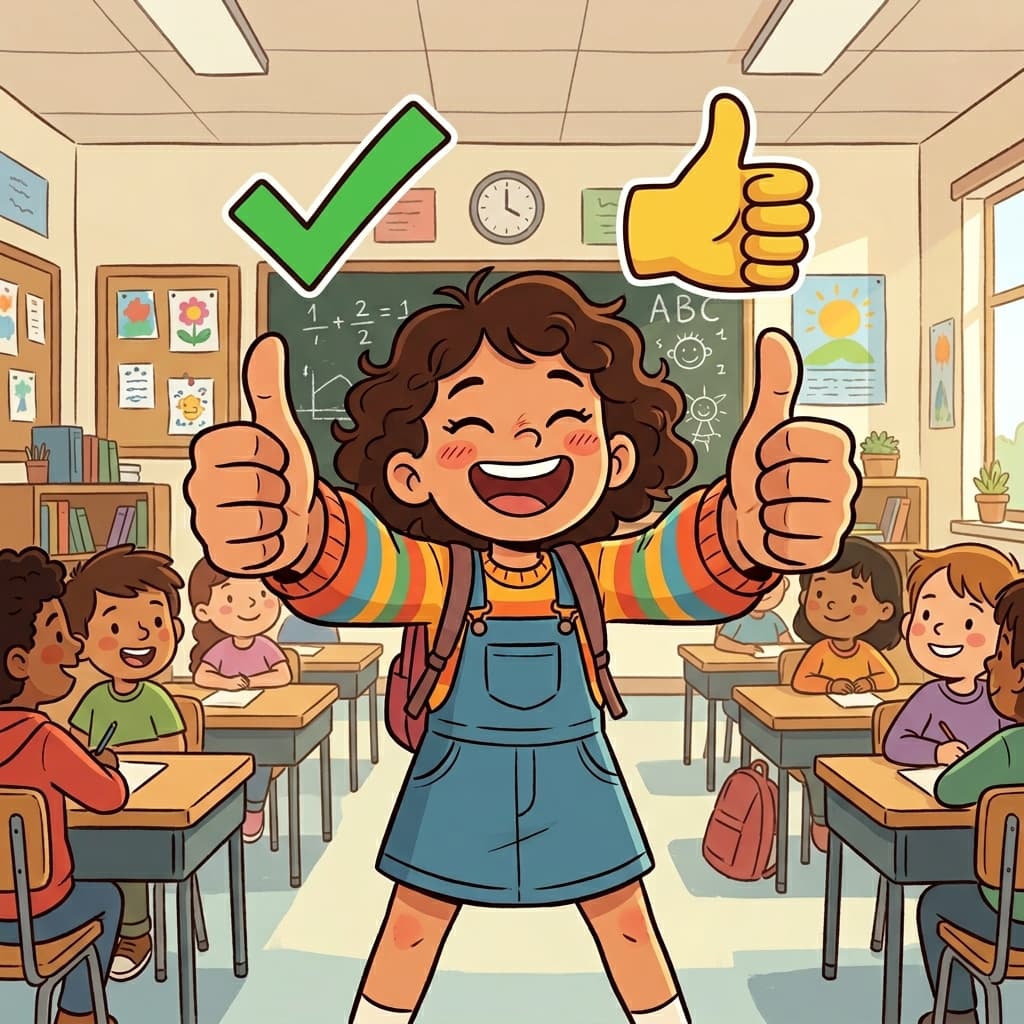 She absolutely agreed and gave an enthusiastic thumbs-up. (ABSOLUTE + YES → absolutely means "yes, without any doubt")