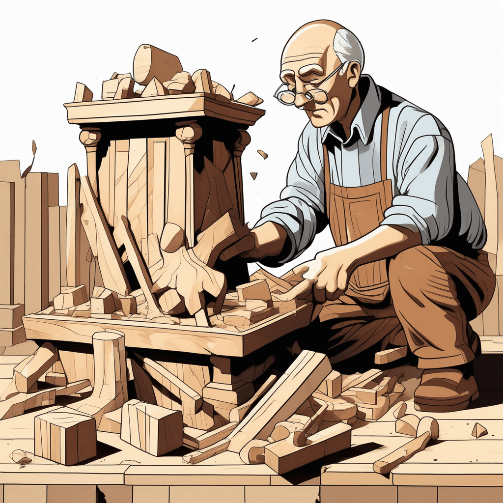 Accomplished hands create polished art from demolished attempts!