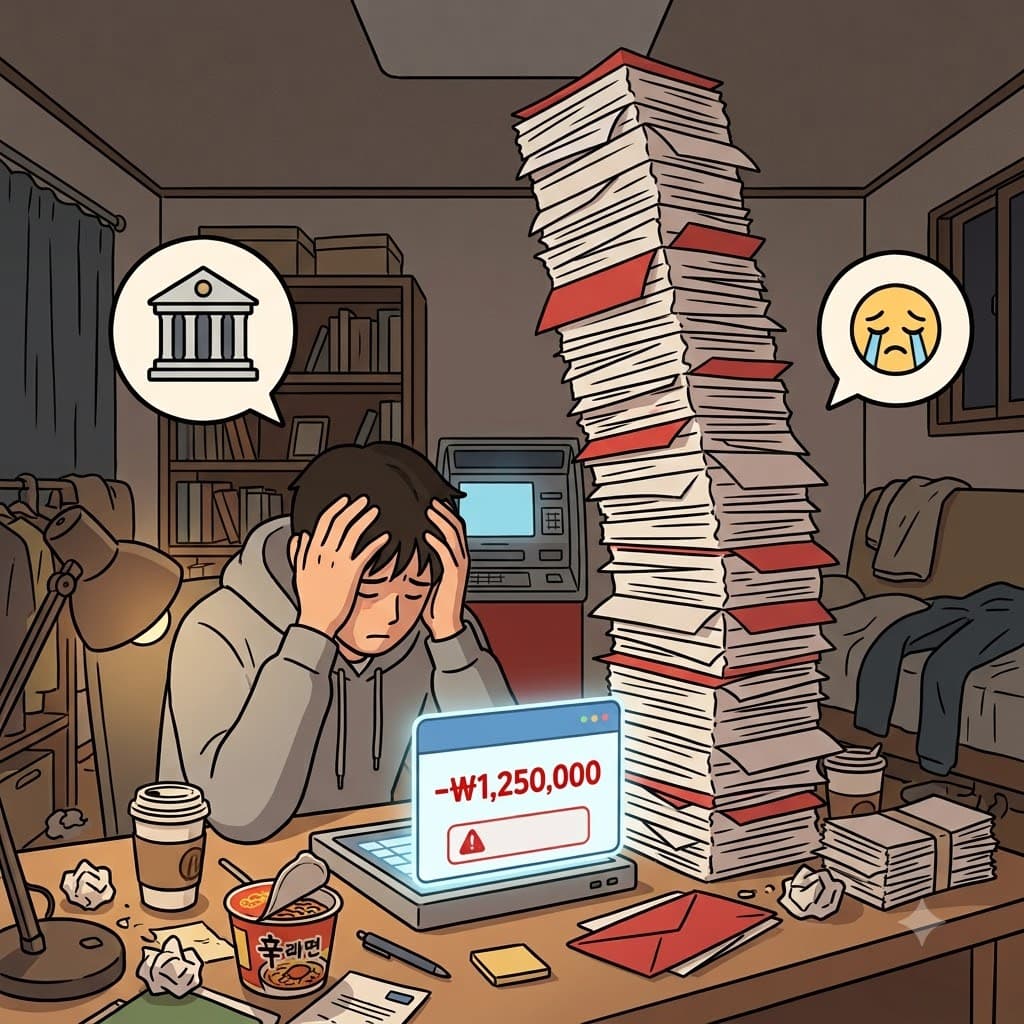 ACC(account) + RUE(regret) — seeing the massive debt accrue in his bank ACCount brought him deep RUE.