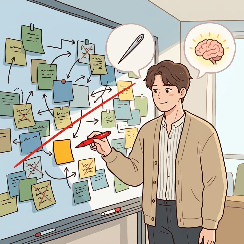 ACU(sharp) + MEN(mind) — a consultant's acumen is like a sharp marker that cuts straight through a messy problem.