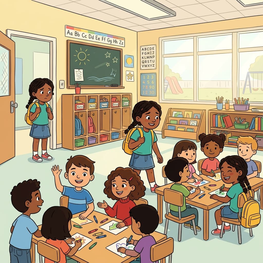 The new student's adaptation to her new school was quick.