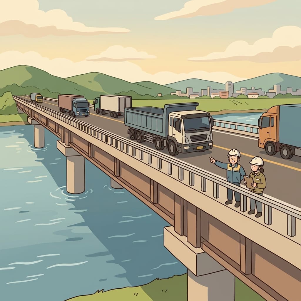 The bridge was strong enough to provide adequate support for the heavy trucks.