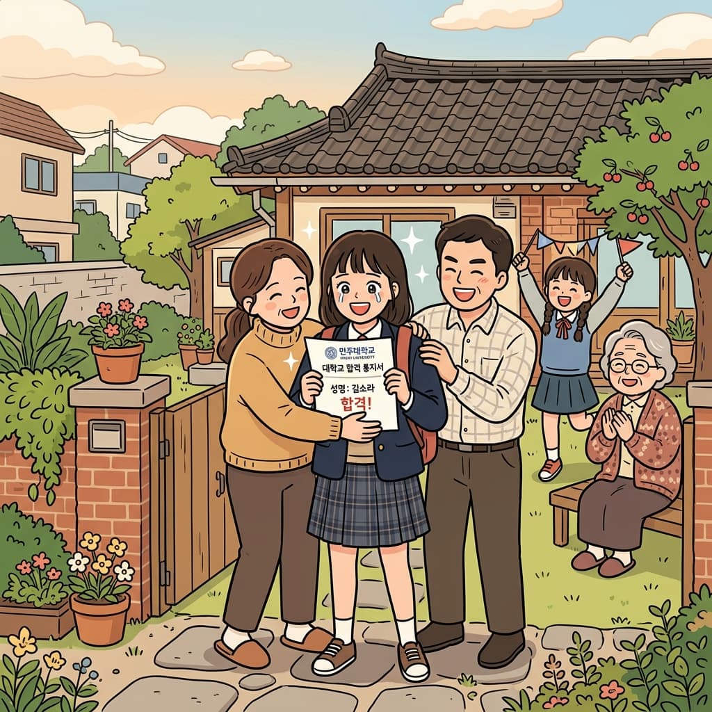 She received her admission letter from the university.