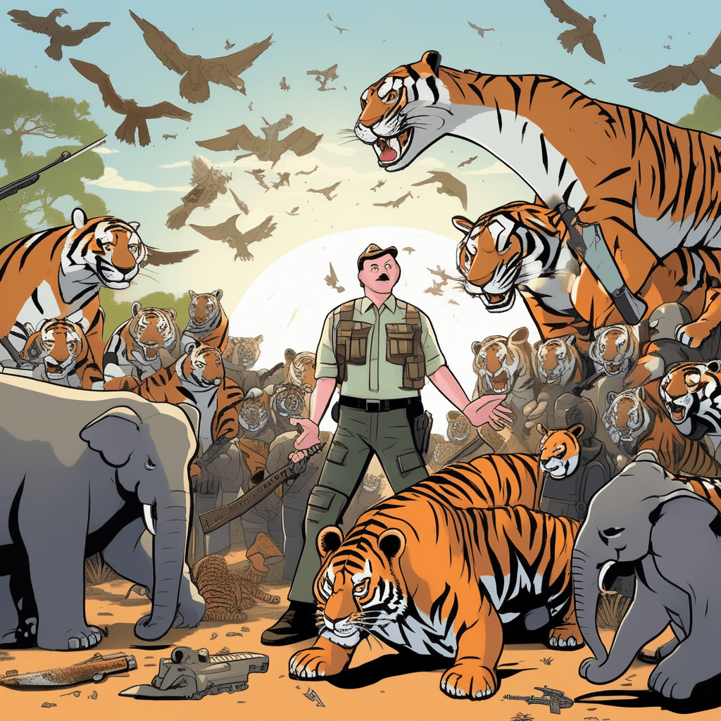 Under nature's aegis, species survive while threats lie in pieces!
