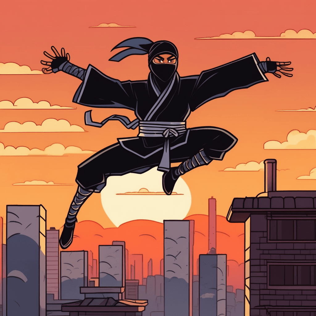 A-Gile the ninja moves quick and thinks slick!