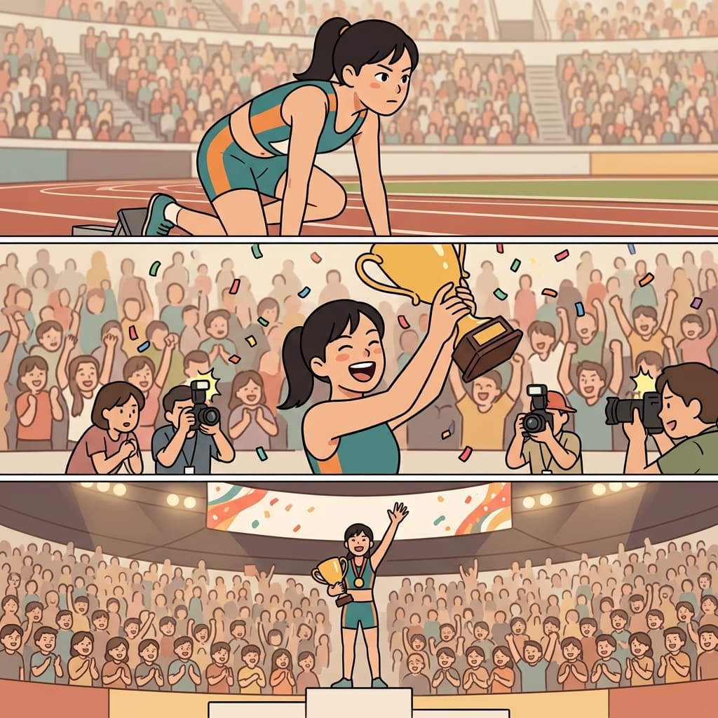 She aimed for the championship, claimed the trophy, and earned worldwide acclaim.