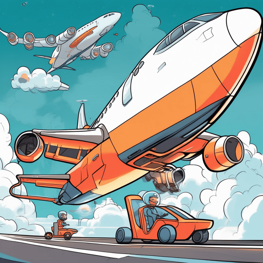 Aircraft and spacecraft sharing the sky!