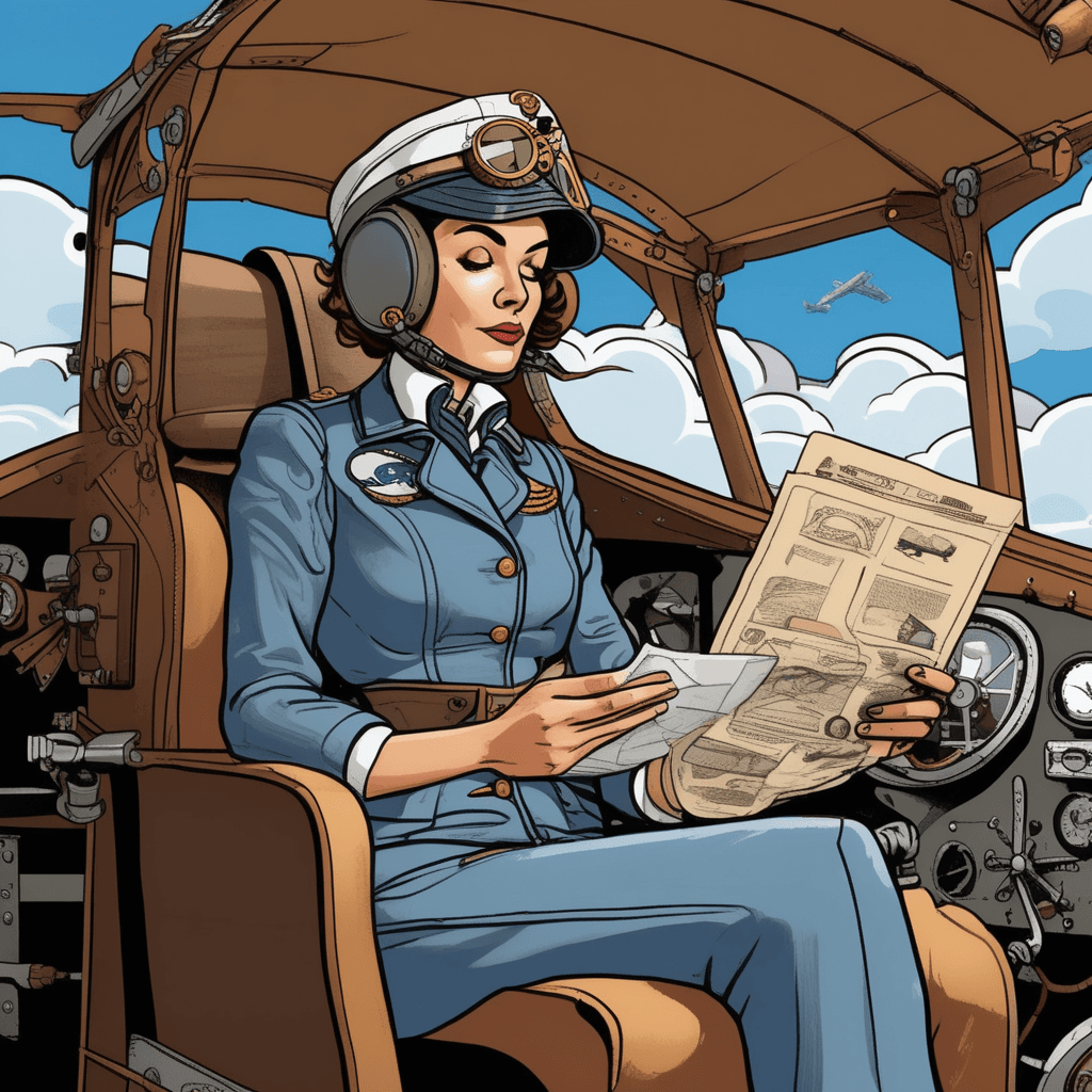 A female pilot bridges airmail and email!