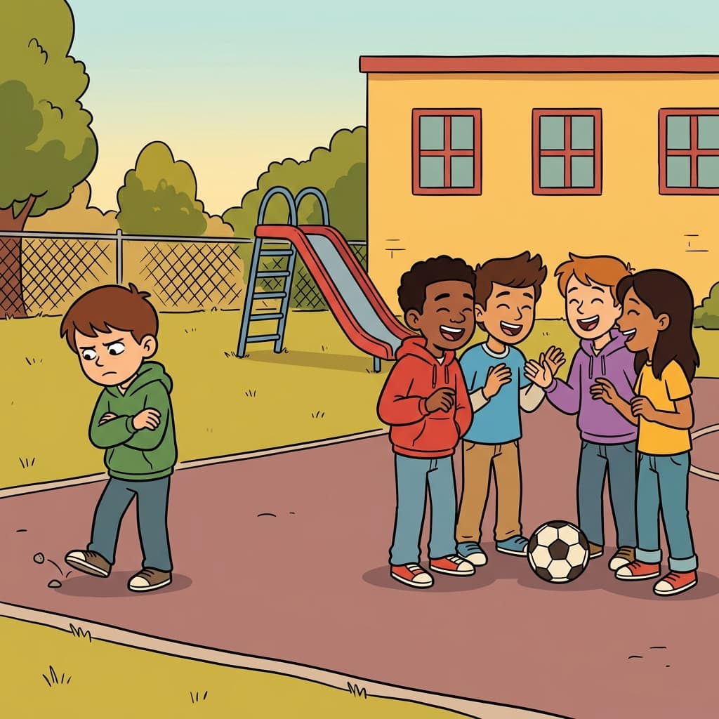The new student felt alienated after everyone ignored him.