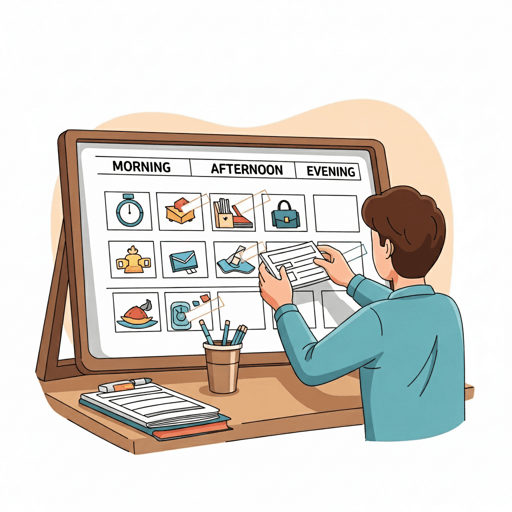 The manager allocated tasks, designated each schedule, and coordinated the team's entire day.
