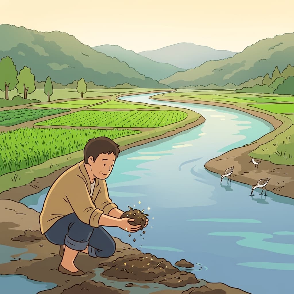 The river left rich alluvial soil along its banks, perfect for farming.