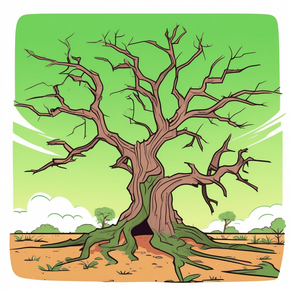 The old tree grew anew with leaves so new!