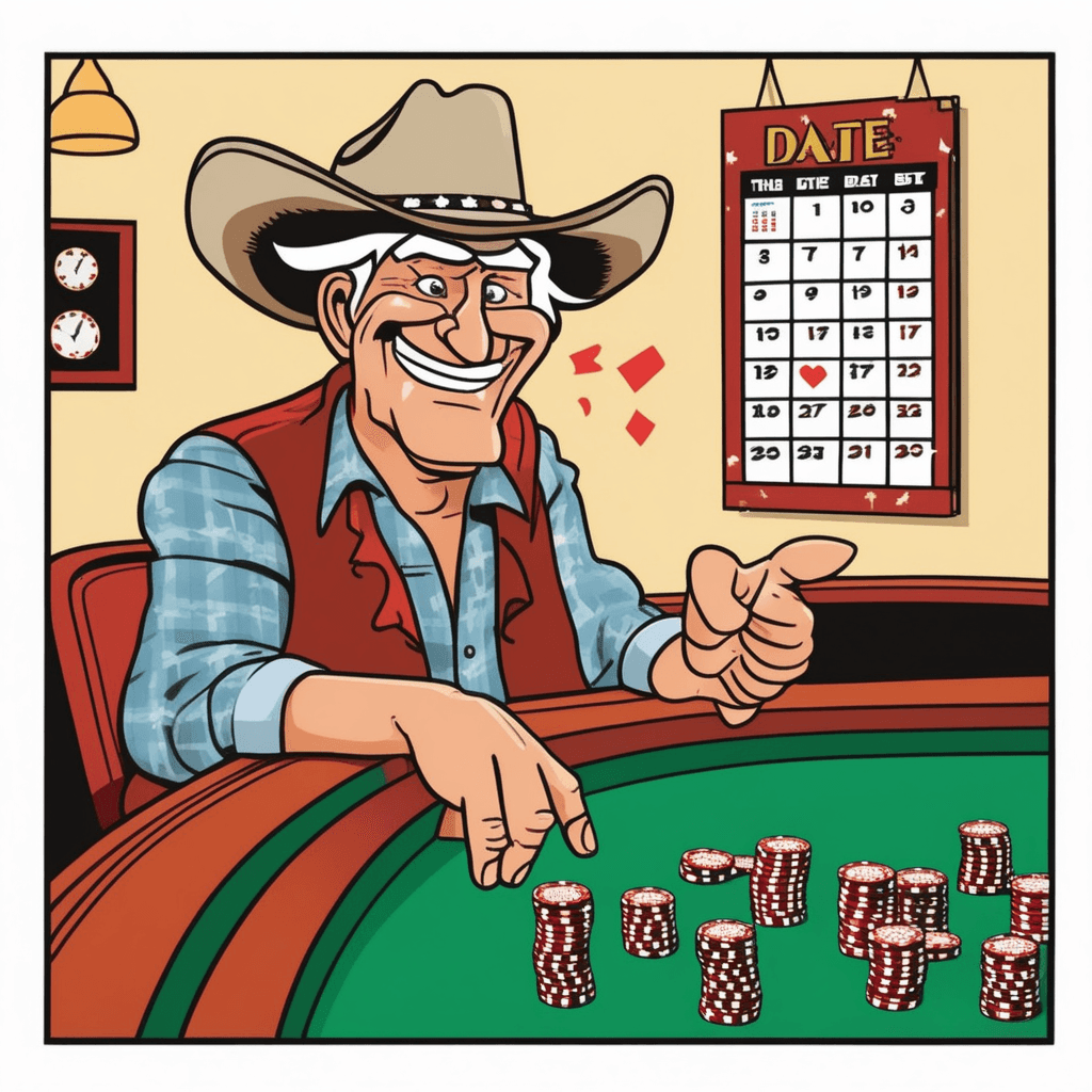 Ante pushes chips forward, dating his bet earlier than the game!