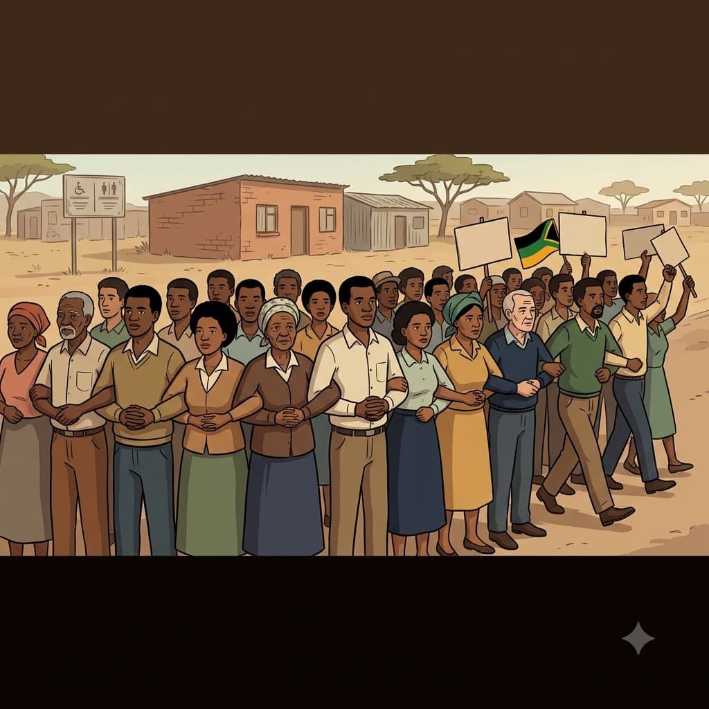 The struggle against apartheid started when people demanded a society where everyone was treated with equal-hearted respect.