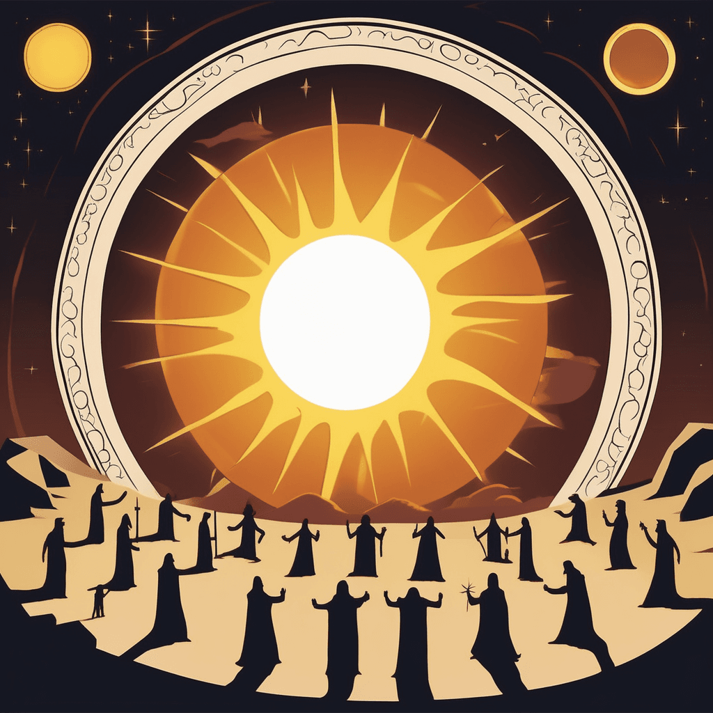 The eclipse forms an ellipse, heralding the apocalypse!