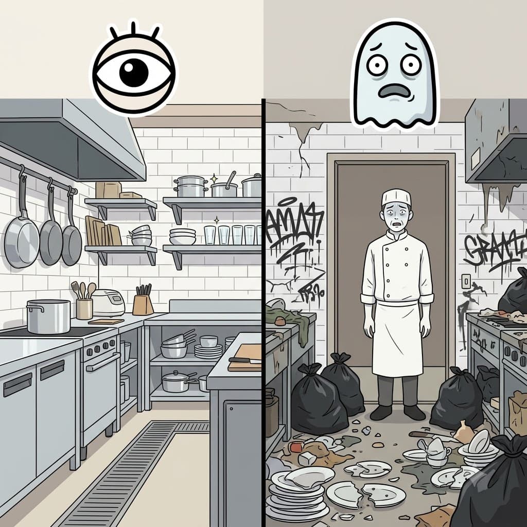 AP(to) + PALL(pale) + ING(making) — turning completely PALL(pale) AP(to) the ruined kitchen, the chef faced an appalling sight.
