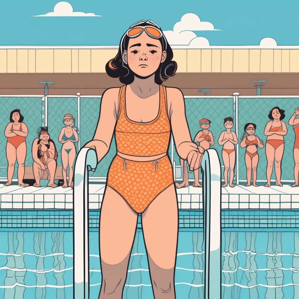 Fear before the diving jump