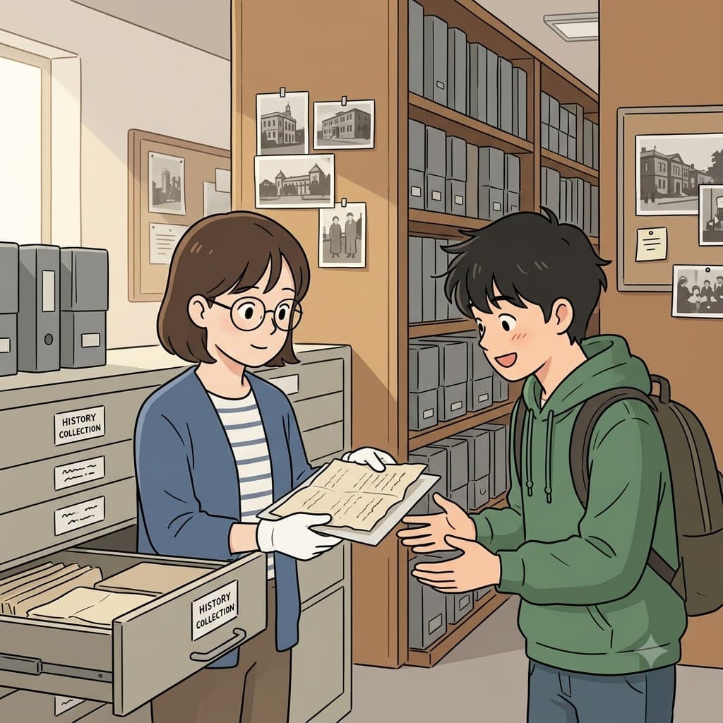 The archives serves researchers by preserving documents from the past.