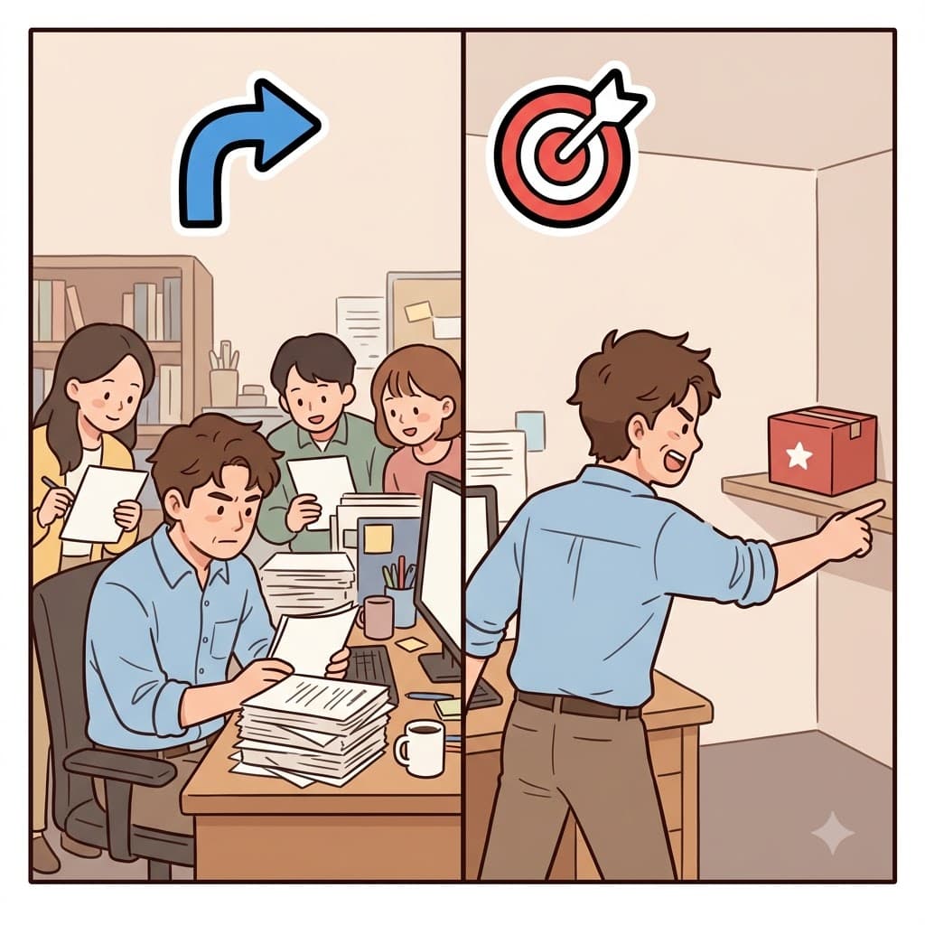 AS(in the state of) + FOR(directed toward) — suddenly turning AS(in the state of) pointing FOR(toward) the red box, the manager explained the plan as for the leftover money.
