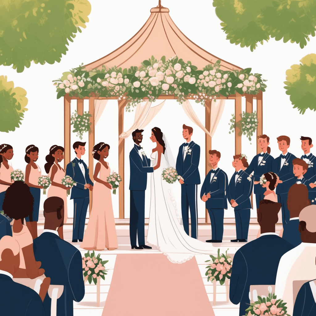 a wedding coordinator holds a detailed checklist while directing the bridal party into their exact positions. She points to specific spots where each person should stand during the ceremony. The bride, groom, and wedding party move to their designated places just as rehearsed the day before. Each person takes their position at the precise moment and location that was arranged. The coordinator smiles with satisfaction as she checks off items on her list. Other guests watch as the ceremony unfolds exactly as it was meant to happen. everything proceeding according to what was arranged or intended beforehand