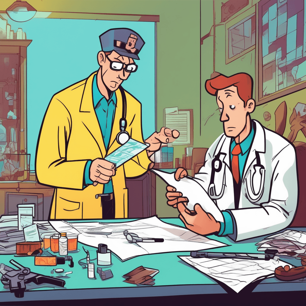 He'll ascribe the crime details, while doctors prescribe and describe!