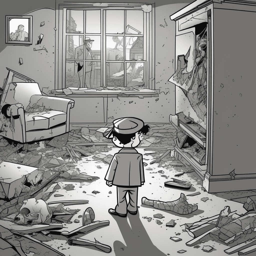 A precocious detective investigates an atrocious scene left by something ferocious