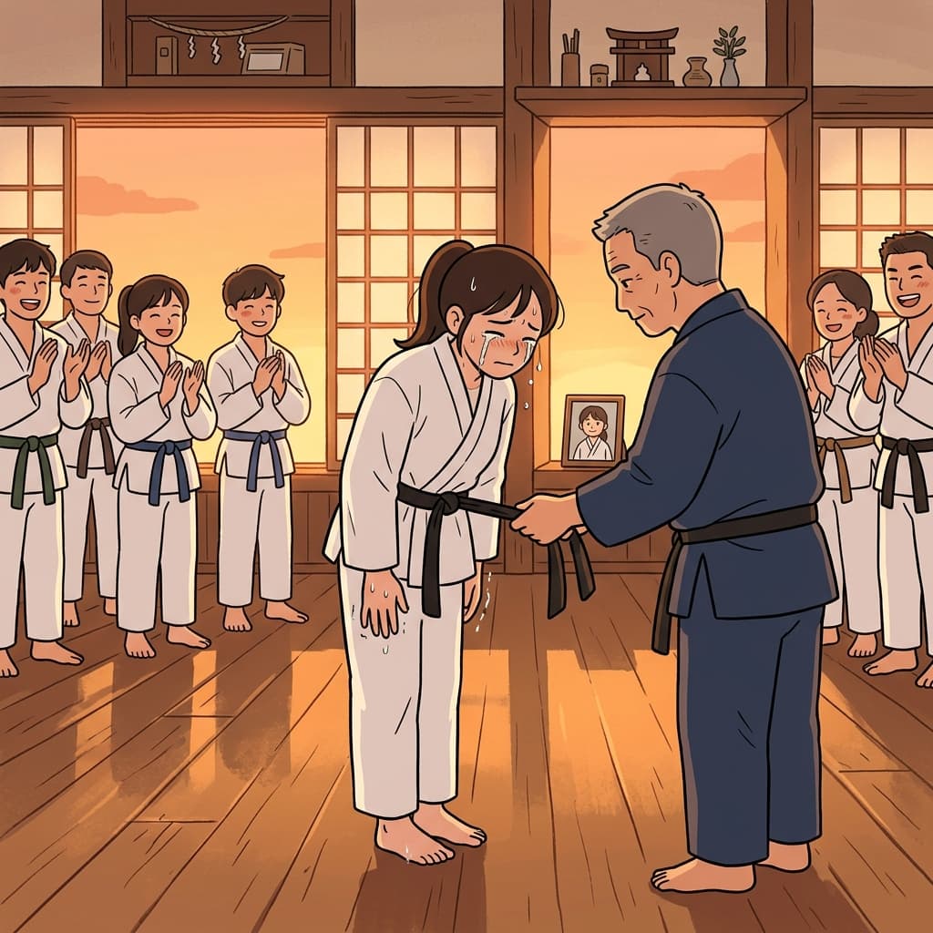 After years of training, her attainment of the black belt felt unreal.