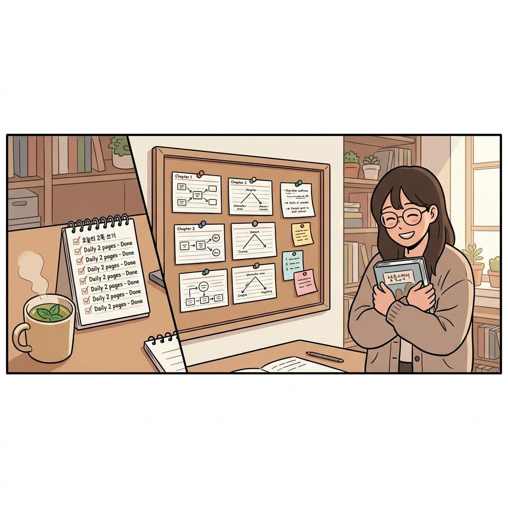 Her sustainable writing habit and explainable progress led to the attainment of her dream of publishing a novel.