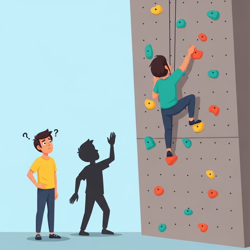 Attempt the climb before doubt tempts retreat.
