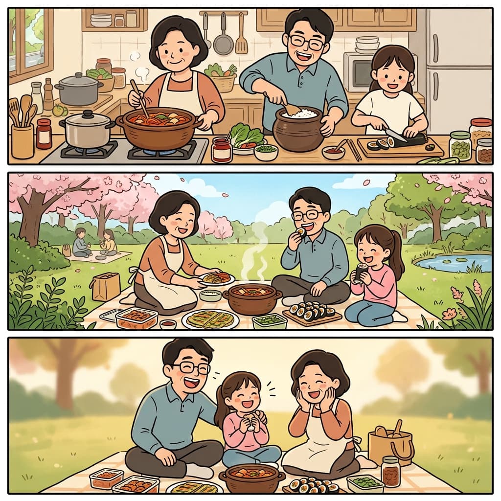 The authenticity of the traditional food made the picnic terrific.