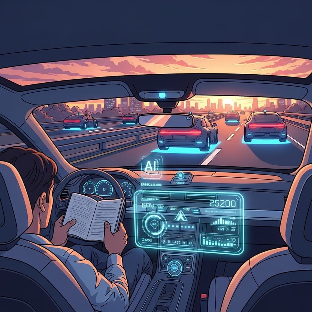 "Autonomous driving — no hands, just thriving!"