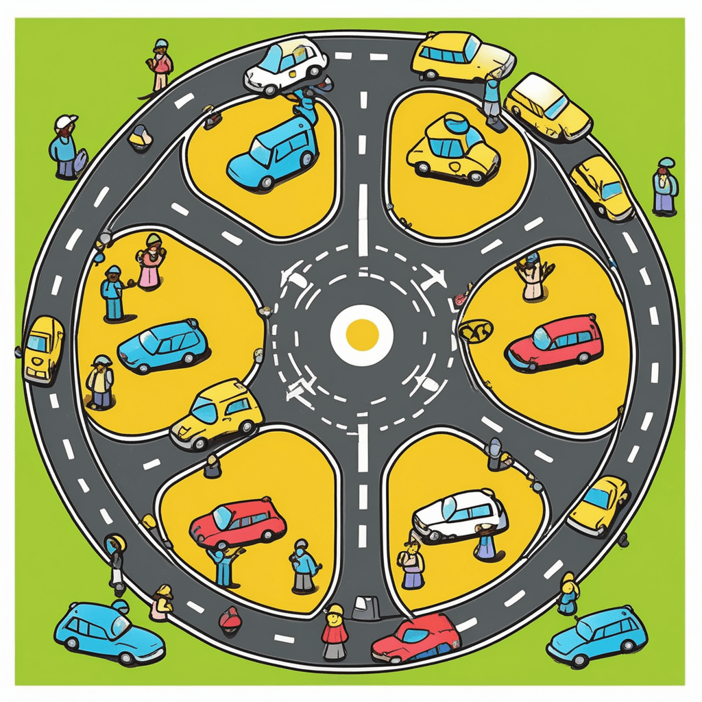 Taxis spin around the axis, learning traffic praxis!