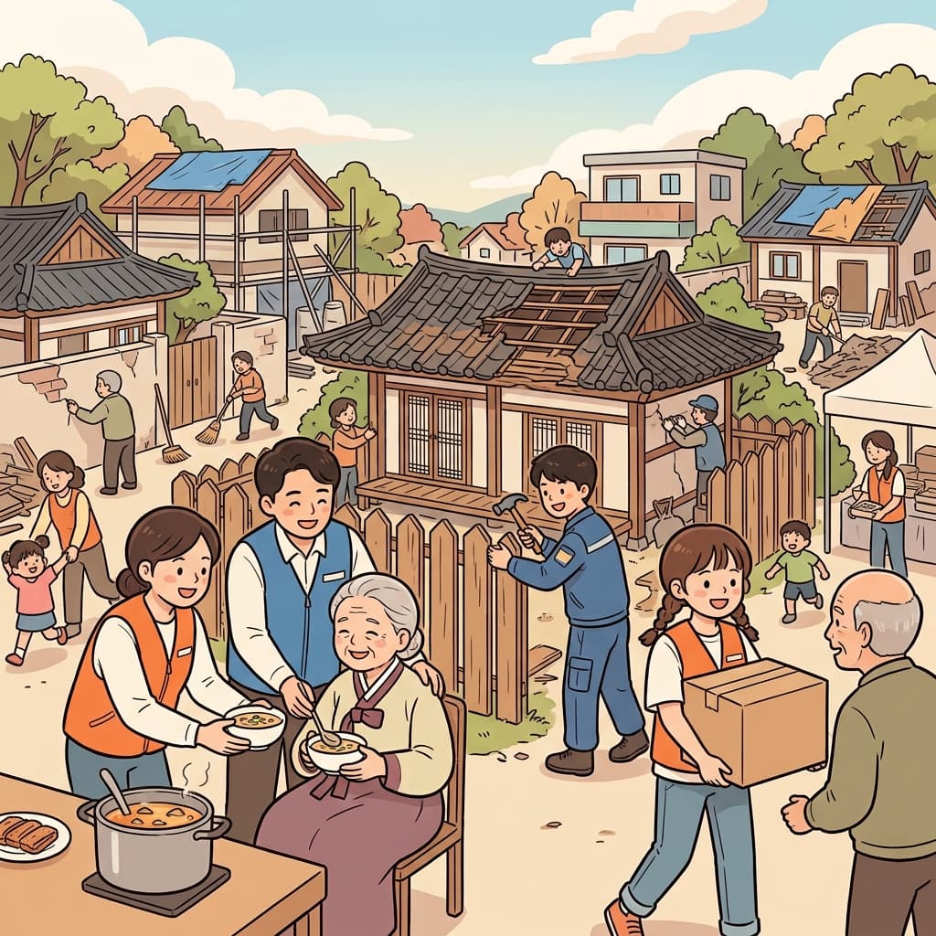 The volunteers became the backbone of the community after the disaster.