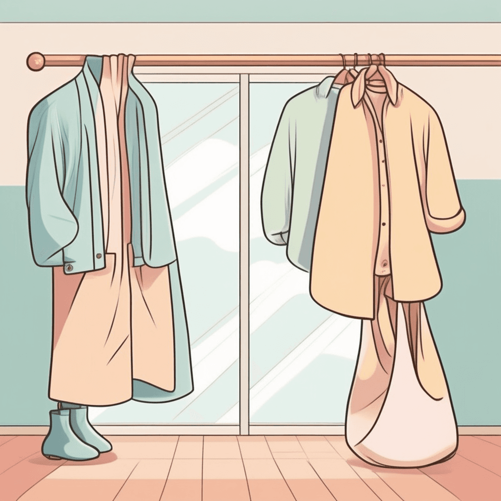 loose-fitting; hanging in loose folds