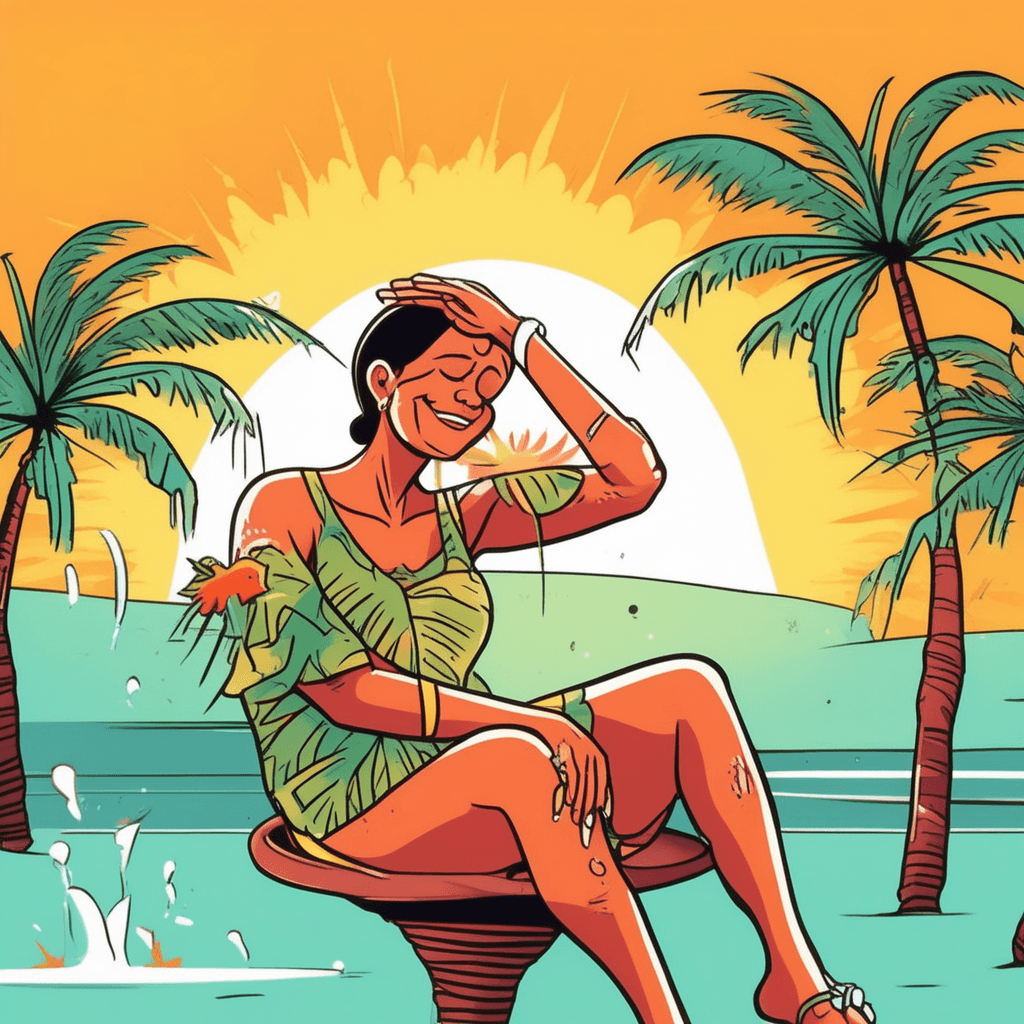 Under the palm, healing balm brings perfect calm.