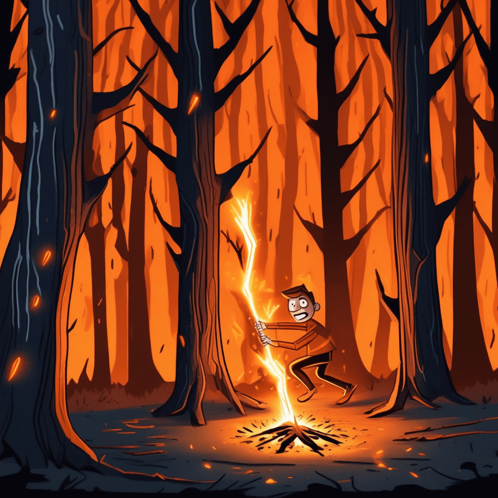 In the dark, bark creates a spark!