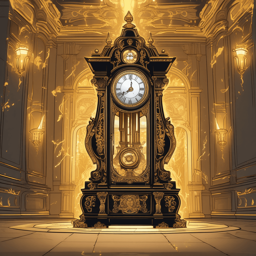 The baroque clock delivers a dazzling shock!
