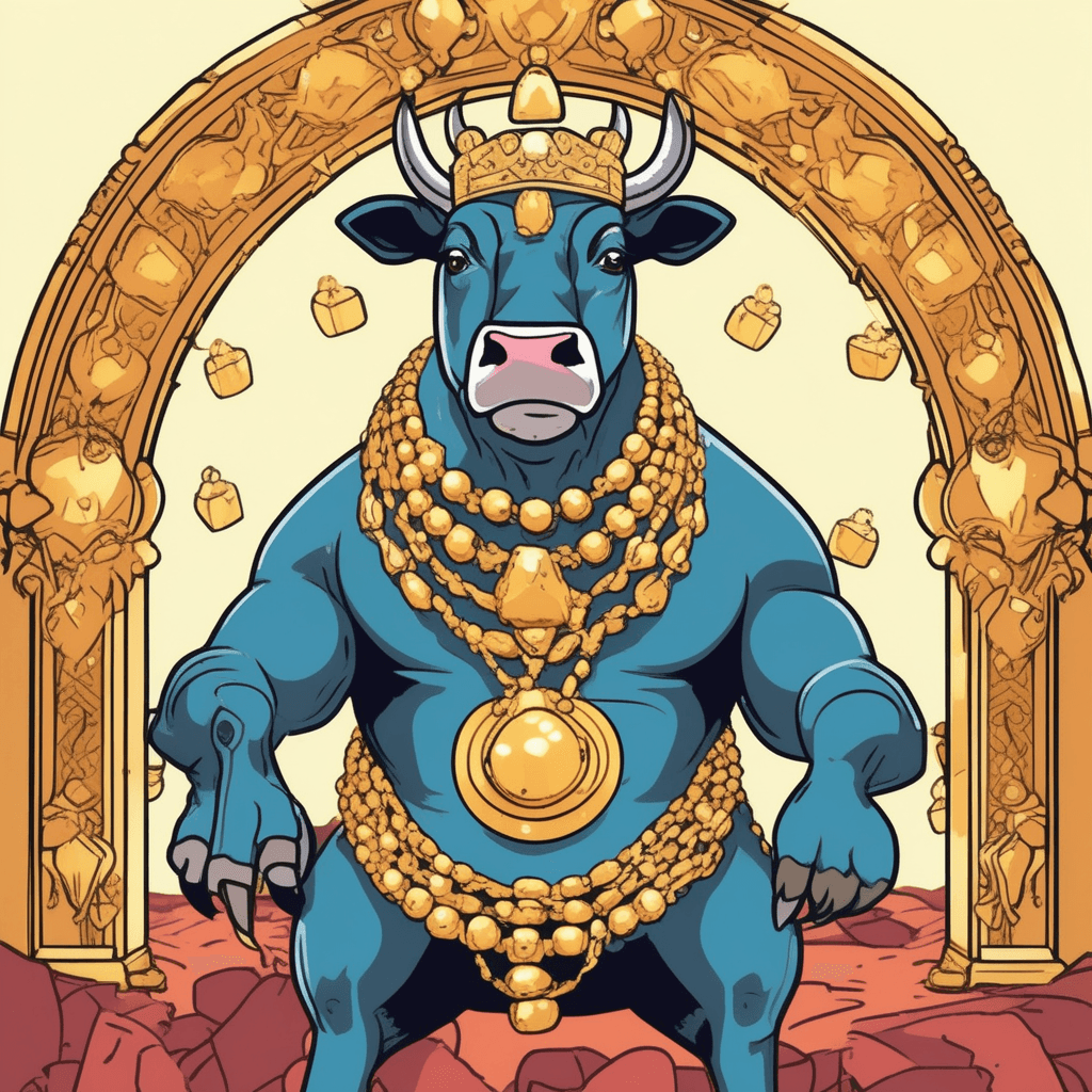 Bob the bull loves his cheap, showy baubles!