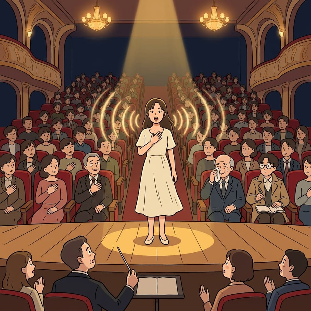 She is endowed with a rare voice that silences the entire concert hall.