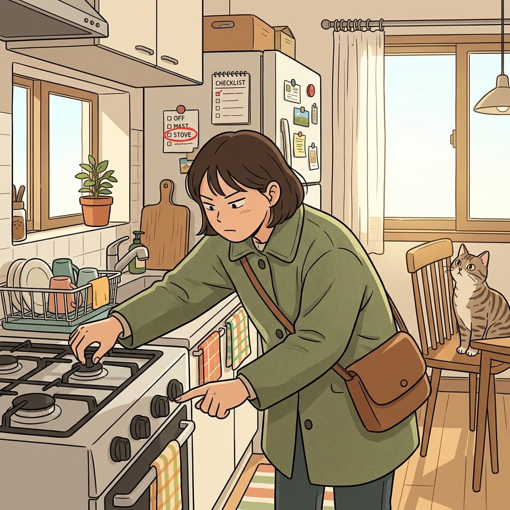 Before leaving home, be sure to check the stove is off.