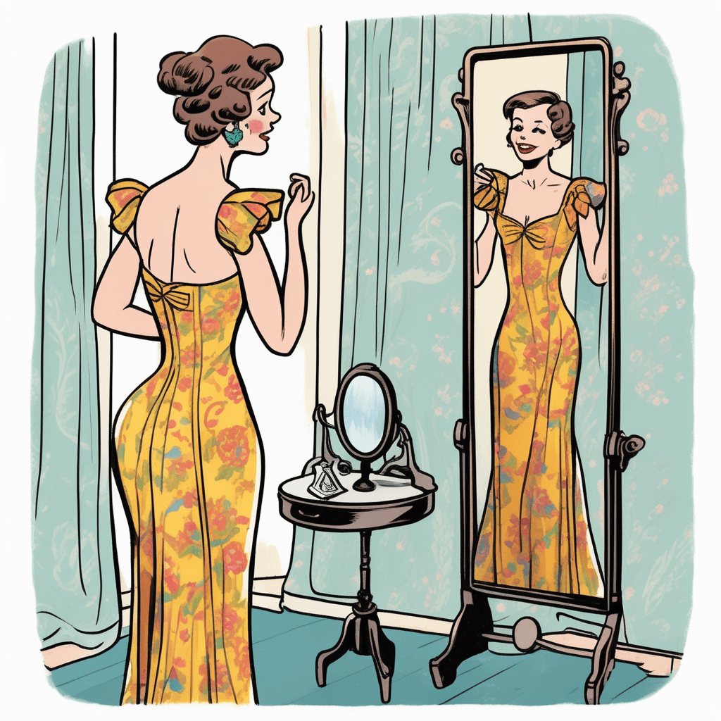 Humming while trying on, see how becoming it's coming!