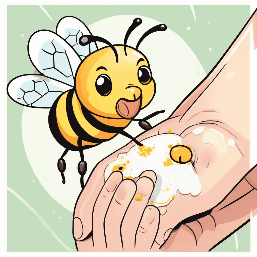 a wound or injury caused by a bee inserting its stinger into the skin