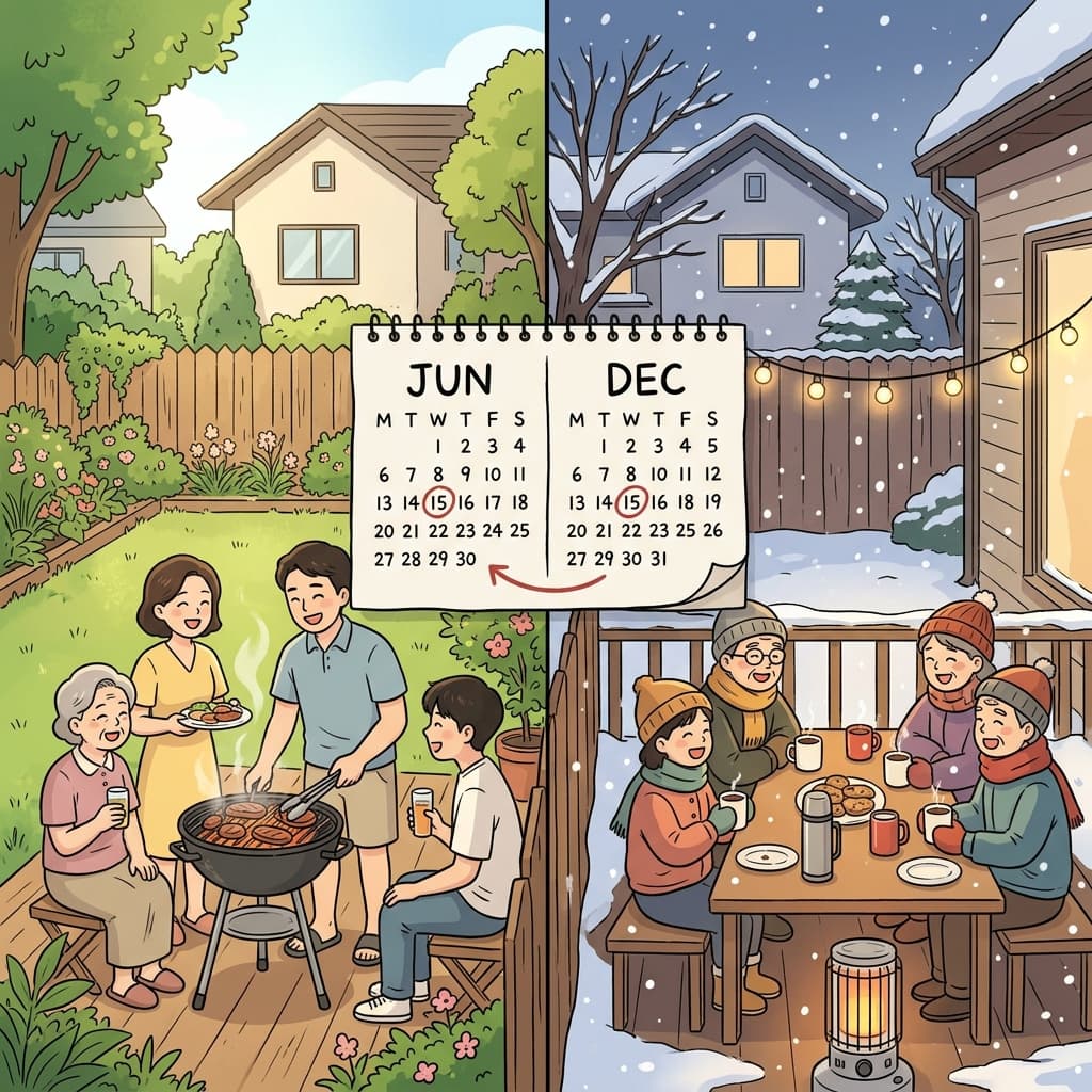 Our biannual family reunion happens every June and December without fail.