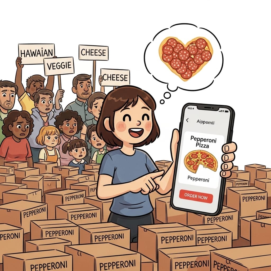 "Siri tried to buy us pizza again — she’s biased toward pepperoni, like it’s her only friend."