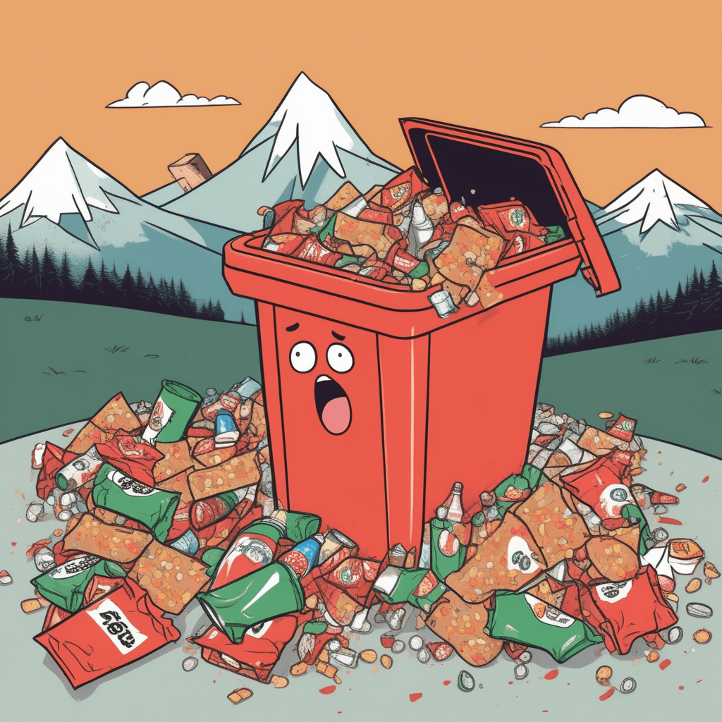 Balancing on bin's edge during wild binge spree