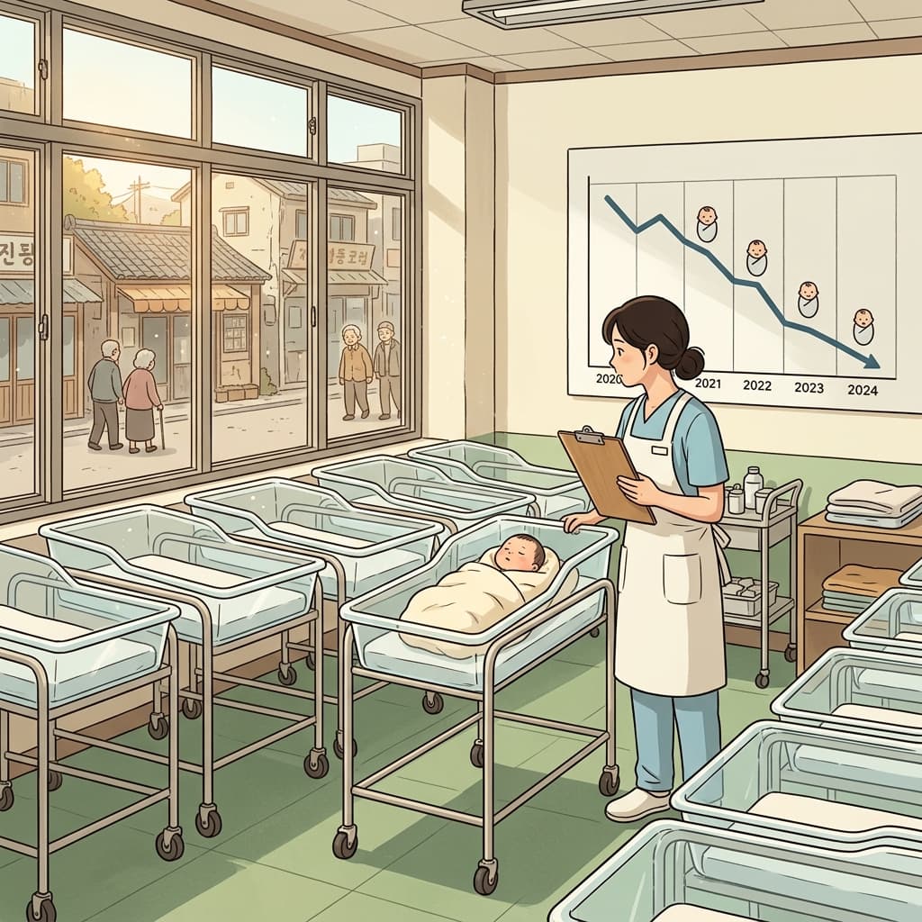 The town's birth rate keeps falling as fewer babies arrive each year.