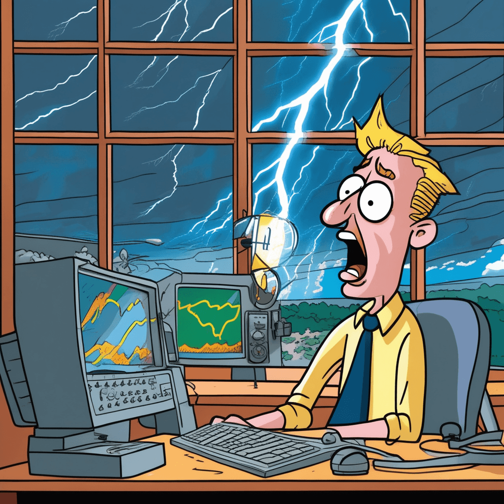 A weather blunder makes viewers wonder about the thunder!